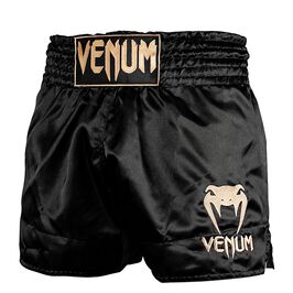 Venum Muay Thai Shorts Classic, Black/Gold Klassiske Muay Thai Shorts Sort/Guld