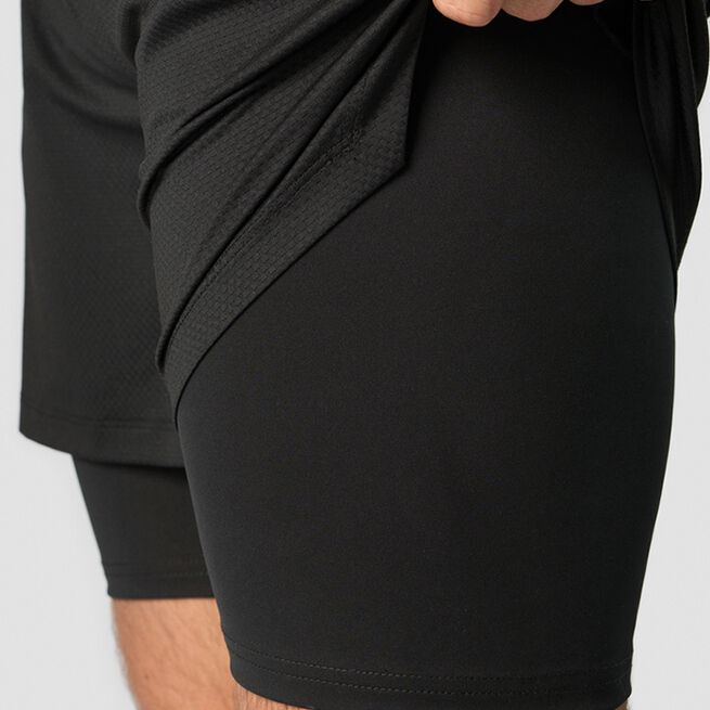 Stride 2-in-1 Shorts, Black