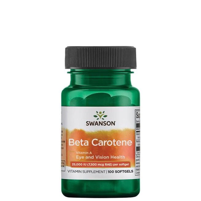 Beta-caroten 25000 Iu (7,500 mcg Rae) 100 bløde kapsler