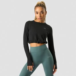 ICIW Define Cropped Adjustable Long Sleeve, Black Define Langærmet Trøje Sort