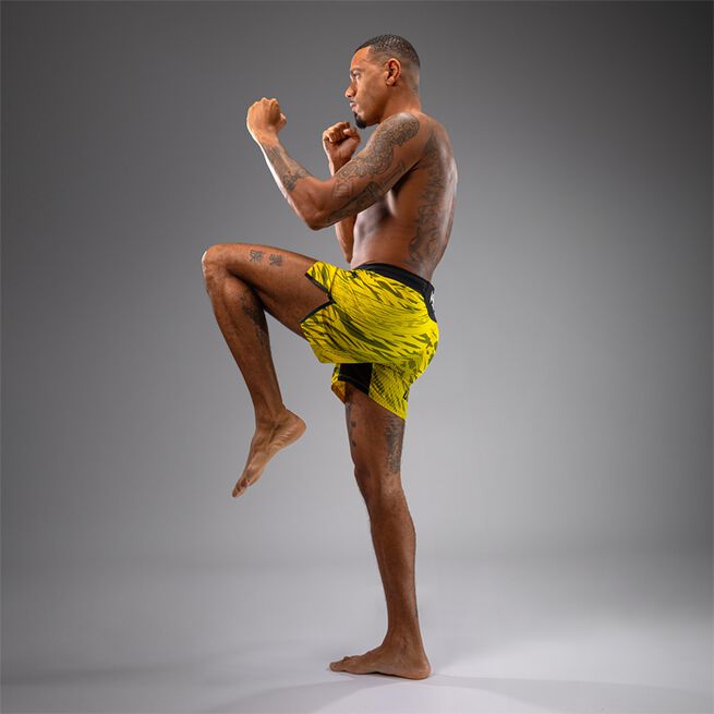 UFC Fusion Authentic Fight Night Men's Fight Shorts Short Fit Yellow
