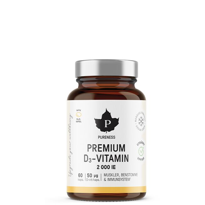 Premium D3-vitamin 60 kapsler