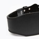 4 Inch Padded Leather Belt, Black/Red
