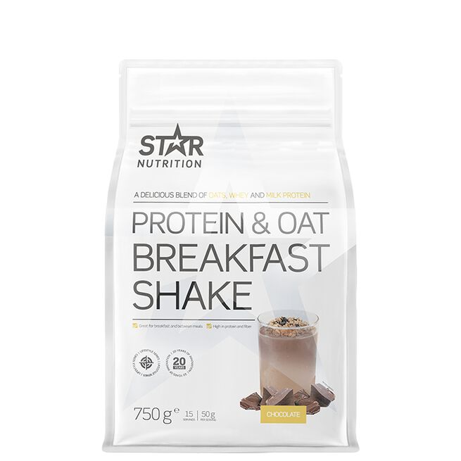 Protein & Havre Morgenmad Måltidserstatning Shake 750 g Chocolate