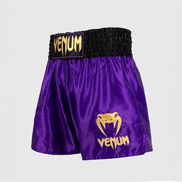 Venum Classic Muay Thai Shorts Dark Purple, S  Classic Muay Thai Shorts Mørkelilla