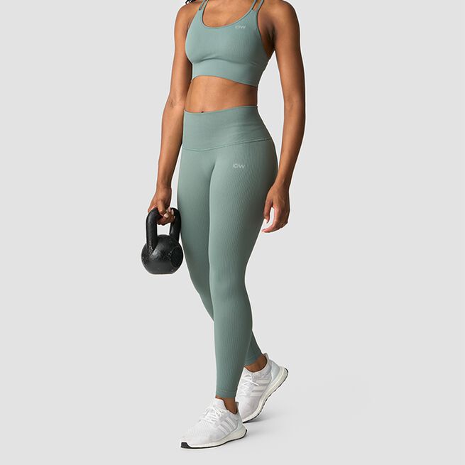 Ribbed Define Seamless Pocket Tights, Racing Green