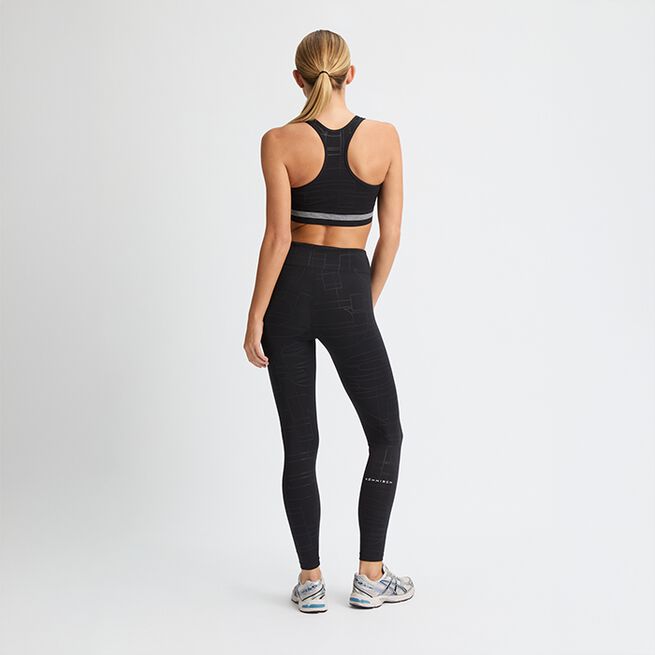 Logo Effect Emboss Tights Sort