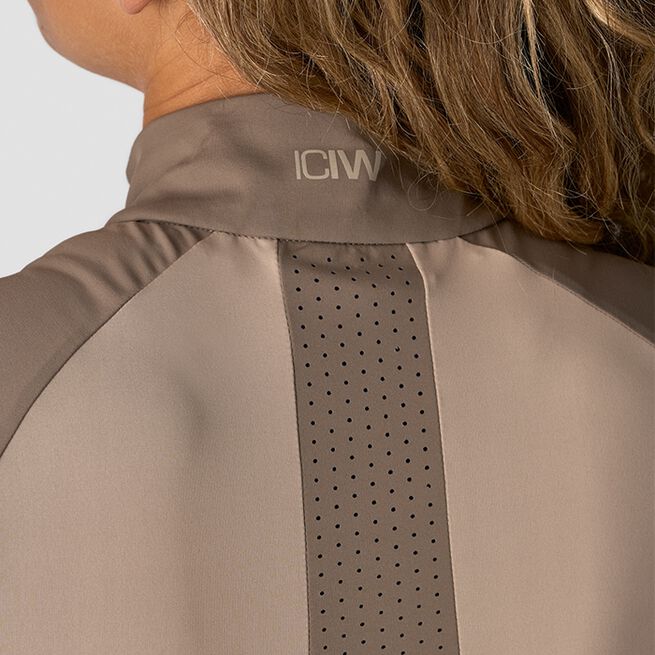 Mirage Cropped Long Sleeve Wmn, Light Dusty Brown