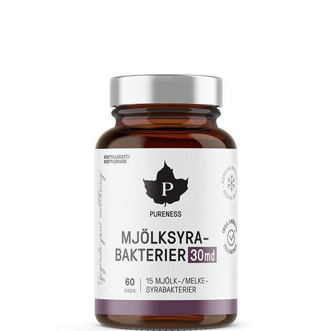Mælkesyrebakterier 30 mia. 60 kapsler