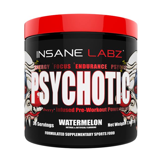 Psykotisk Pre-Workout 35 portioner Fizzy Pop Bubblegum