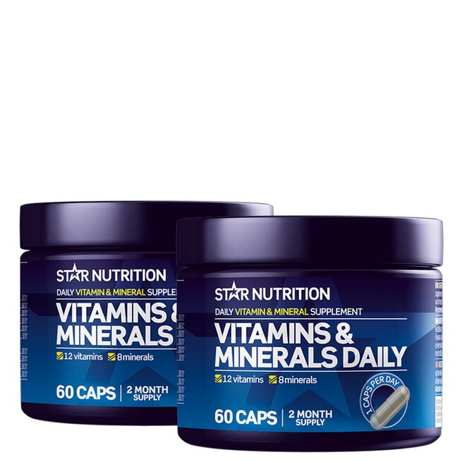 2 x vitaminer og mineraler dagligt 60 kapsler