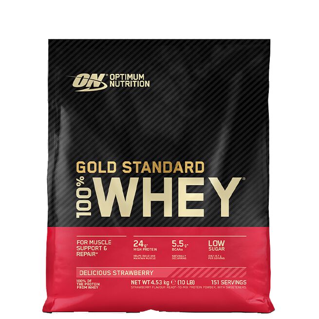 100% Whey Gold Standard Valleprotein 4545 g Delicious Strawberry