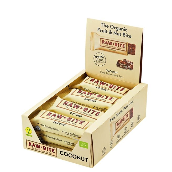 12 x Frugt & Nødde bar 50 g Kokos