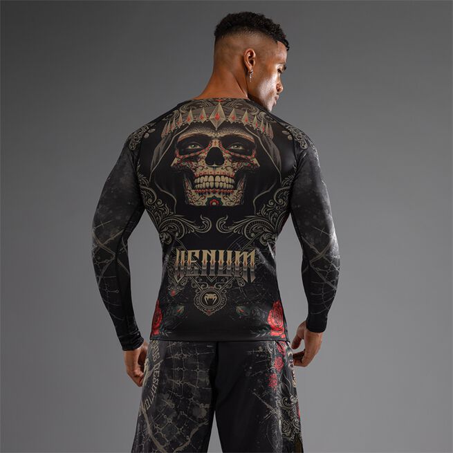 Santa Muerte 5.0 Langærmet Rashguard Sort Guld