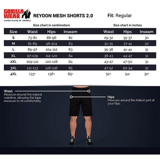 Reydon Mesh Shorts 2.0, Black, L 