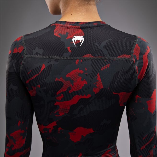 Venum X SOPHIA ROSE Rashguard Long Sleeves, Midnight Grey/Cherry Red
