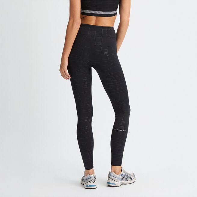 Logo Effect Emboss Tights Sort