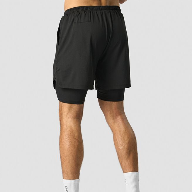 ICANIWILL Stride 2-in-1 Shorts, Black
