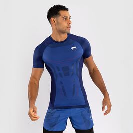 Venum Technical 3.0 Short Sleeve Rashguard Night Blue, S  Technical 3.0 T-shirt Blå