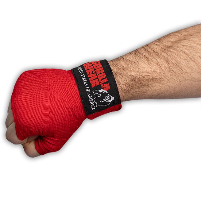 Boxing Hand Wraps, Red, 4 m 