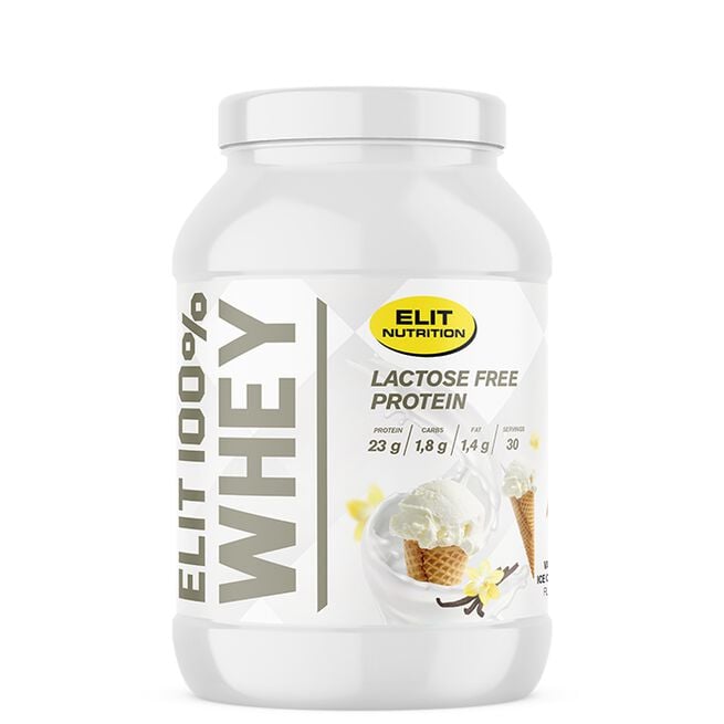 ELIT 100% Valle Laktosefrit Proteinpulver 900 g Vanilla Ice Cream