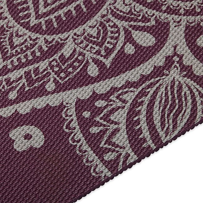 Gaiam Midnight Plum Sundial Flower Yoga Mat 5 mm