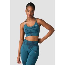 Define Seamless Tie Dye Sports Bra, Dark Teal, XS  Define Seamless Tie Dye Sport-BH Blågrøn