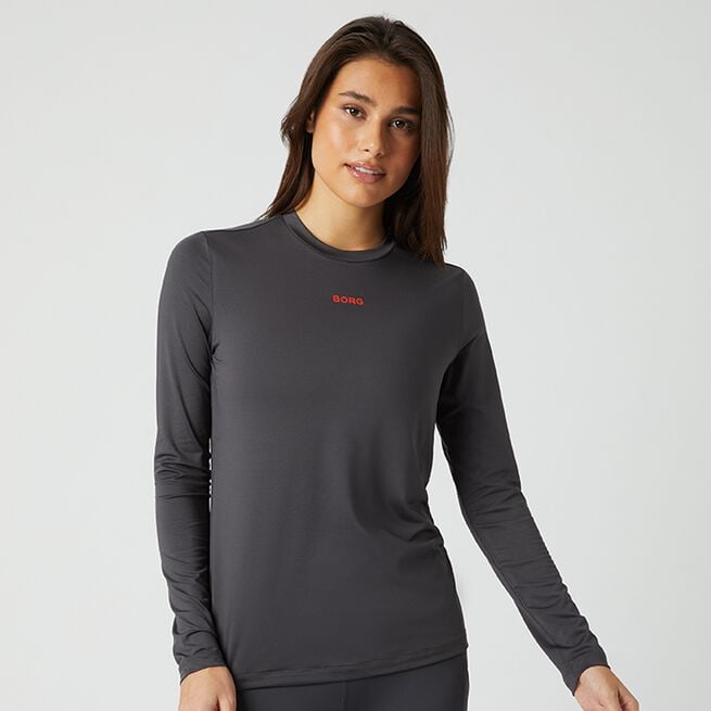 Borg Long Sleeve T-Shirt, Asphalt