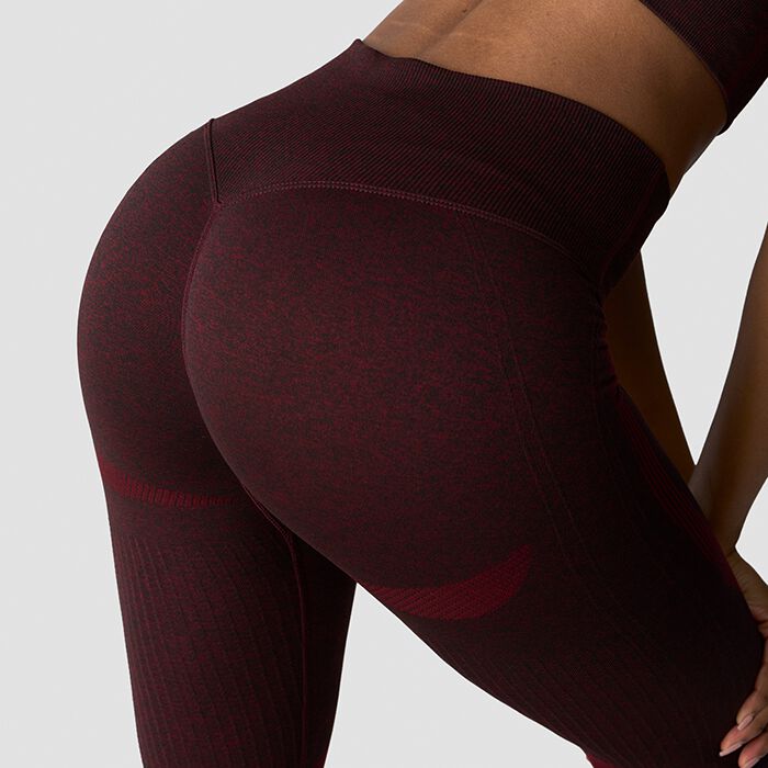 Soft Seamless Tights, Burgundy Melange