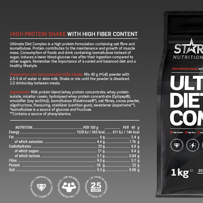 Ultimate Diet Complex Måltidserstatning 1 kg Choklad