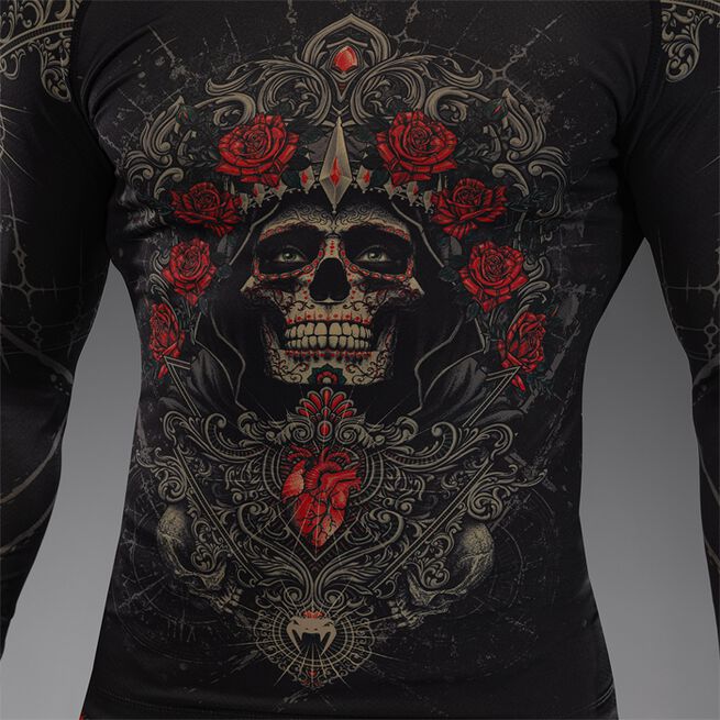 Santa Muerte 5.0 Langærmet Rashguard Sort Guld