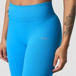 Ribbed Define Seamless Tights, Azure Blue