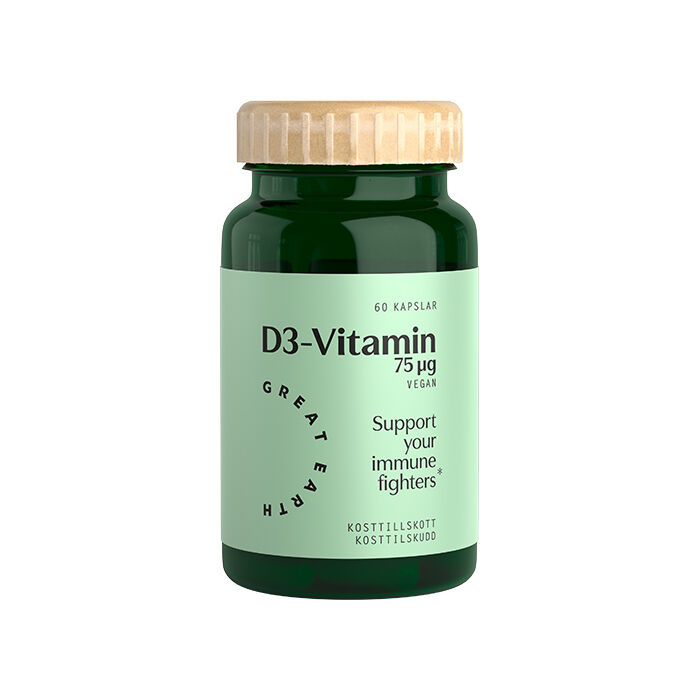 Vitamin D3 Vegan 75 ug 60 kapslar