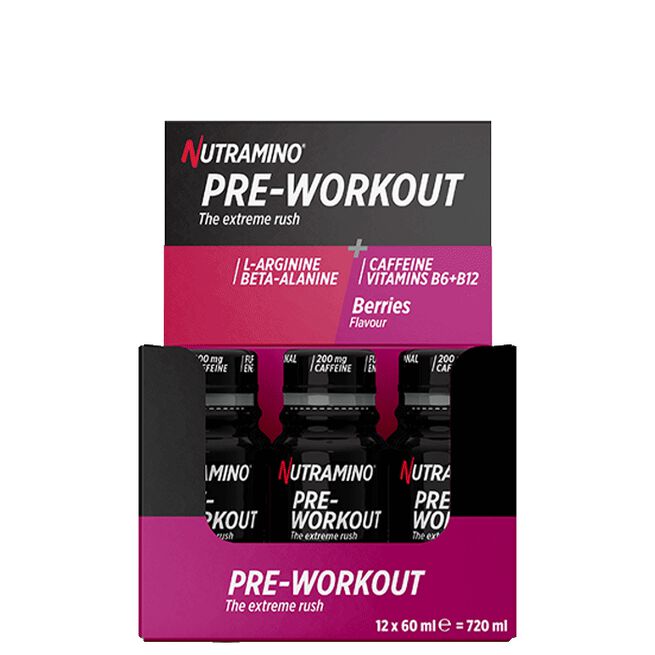 12 x Nutramino PWO Shot, 60 ml, Berries 