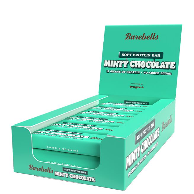 12 x Barebells Soft Protein Bar 55 g Minty Chocolate