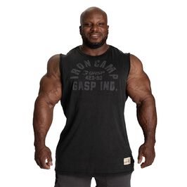 Gasp Throwback s/, Washed Black Throwback Top Sort