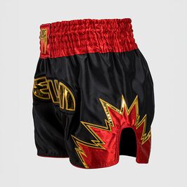 Venum Inferno Muay Thai Shorts Black/Gold/Red, L  Inferno Muay Thai Shorts Sort Guld Rød