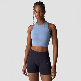 Define Seamless Cropped Tank Top, Metal Blue, L  Define Seamless Cropped Top Blå