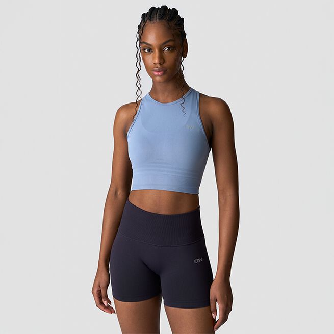Define Seamless Cropped Top Blå