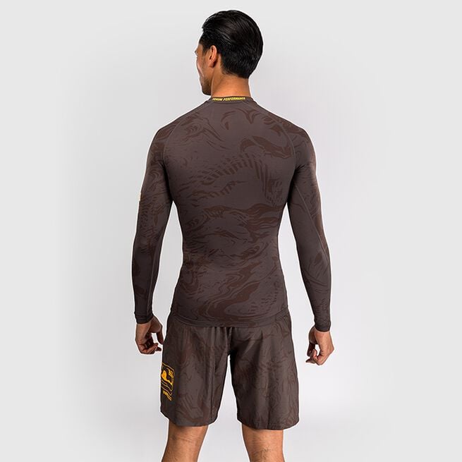 UFC Fusion Men's Performance Long Sleeve Rashguard Earthen Brown