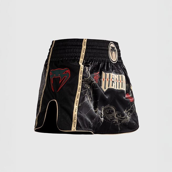 Santa Muerte 5.0 Muay Thai Shorts Sort Guld
