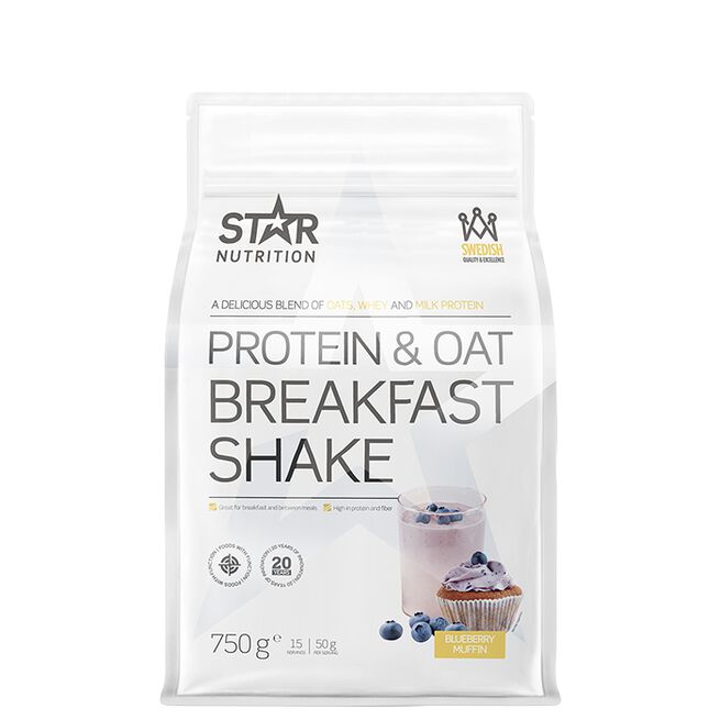 Protein & Havre Morgenmad Måltidserstatning Shake 750 g Blueberry Muffin