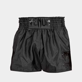 Muay Thai Shorts Classic Venum Black/Black, L  Klassiske Muay Thai Shorts Sort