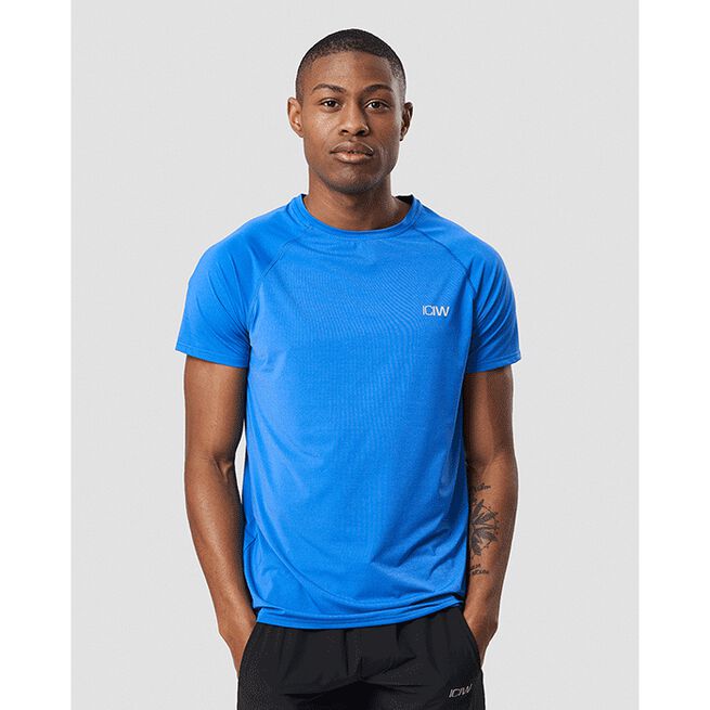 Workout Melange T-shirt, Electric Blue Melange 