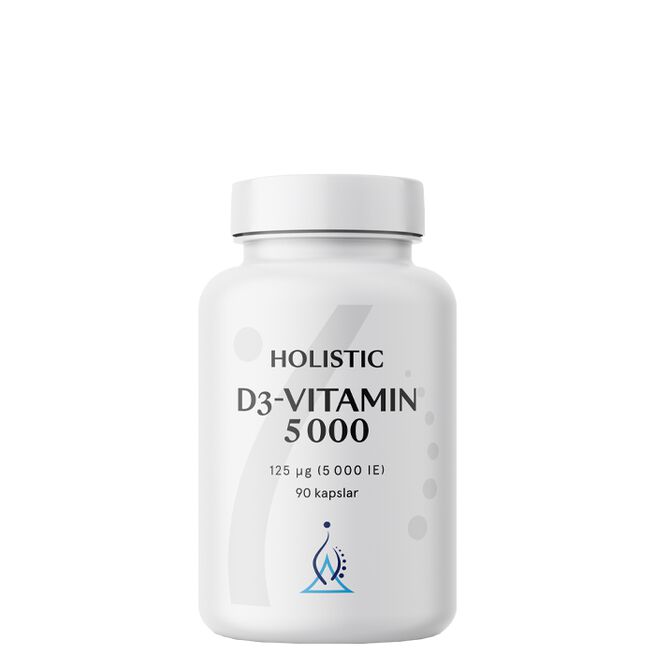 D3-vitamin 5000 (125 µg) ekstra højdosering 90 vegetabilske kapsler