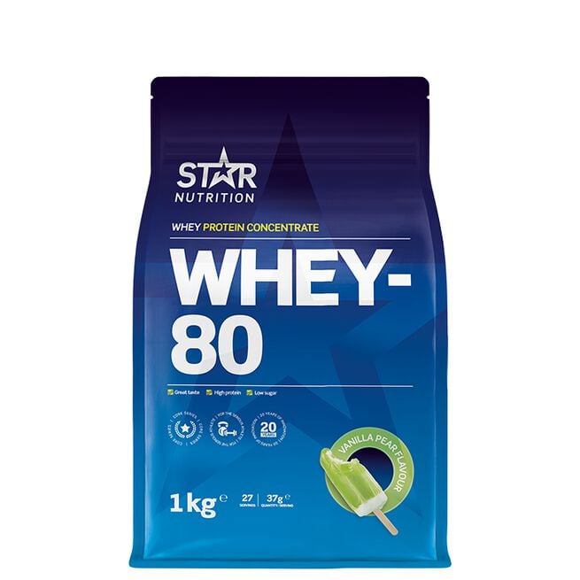 Whey-80 Valleprotein 1 kg Vanilla Pear