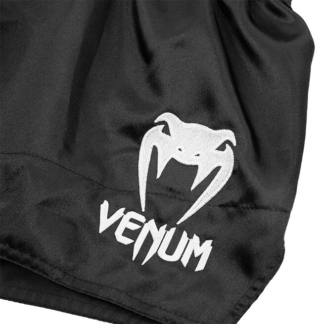 Klassiske Muay Thai Shorts Sort/Hvid