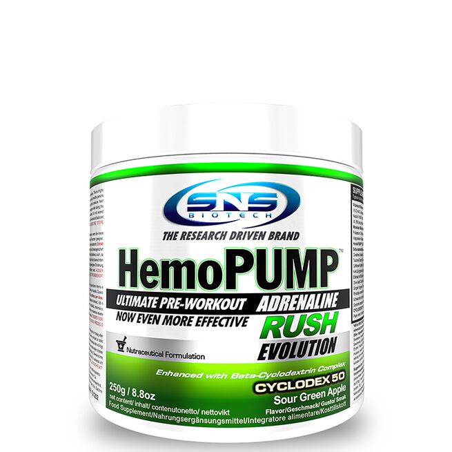 HemoPUMP Adrenaline Rush PWO 250 g Green Apple
