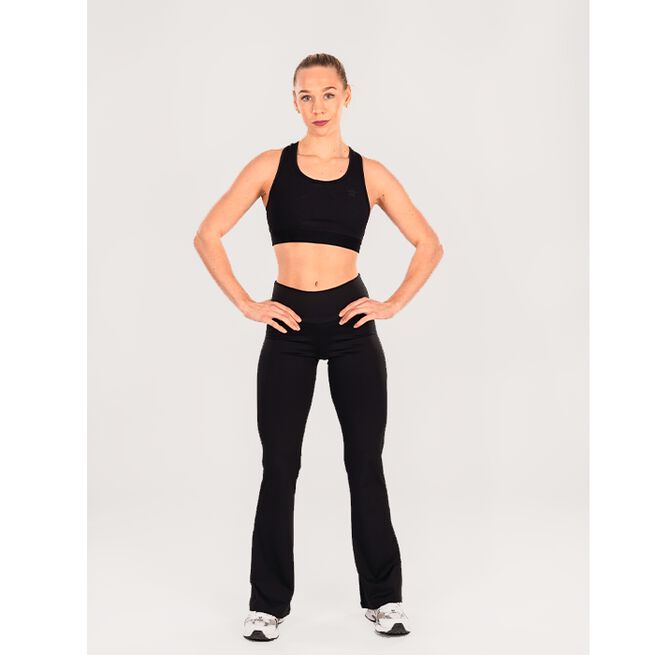 Flared Træningstights Sort