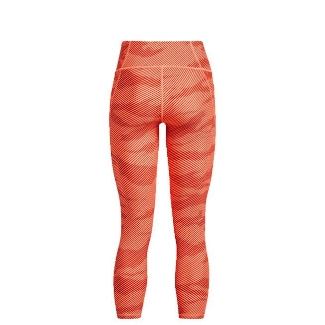UA Project Rock HG Ankle Legging, Electric Tangerine/White, M 